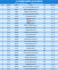 2018年A股互聯(lián)網(wǎng)上市公司賺錢能力TOP20 軟件服務行業(yè)盤點